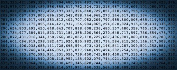 Just a small portion of the new largest prime number