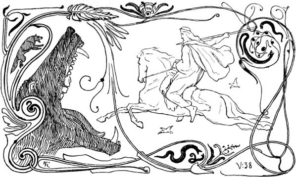 Fenrir and Odin by Frølich